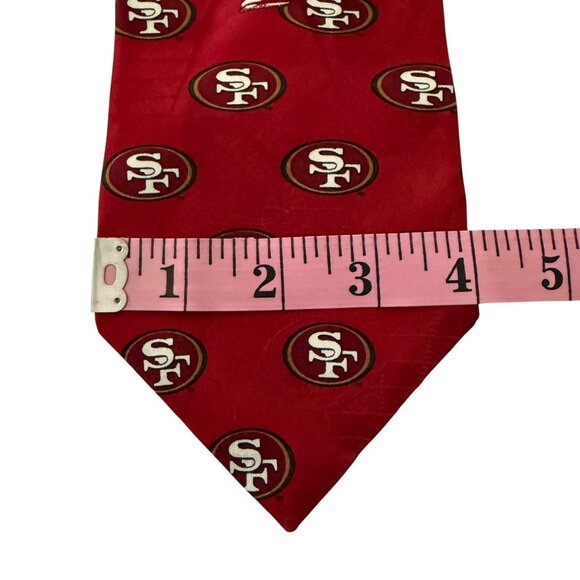 Vintage NFL San Francisco 49ers Football Graphic 100% Silk  Vintage NFL San Francisco 49ers Football Graphic 100% Silk Neck Tie Fan Apparel